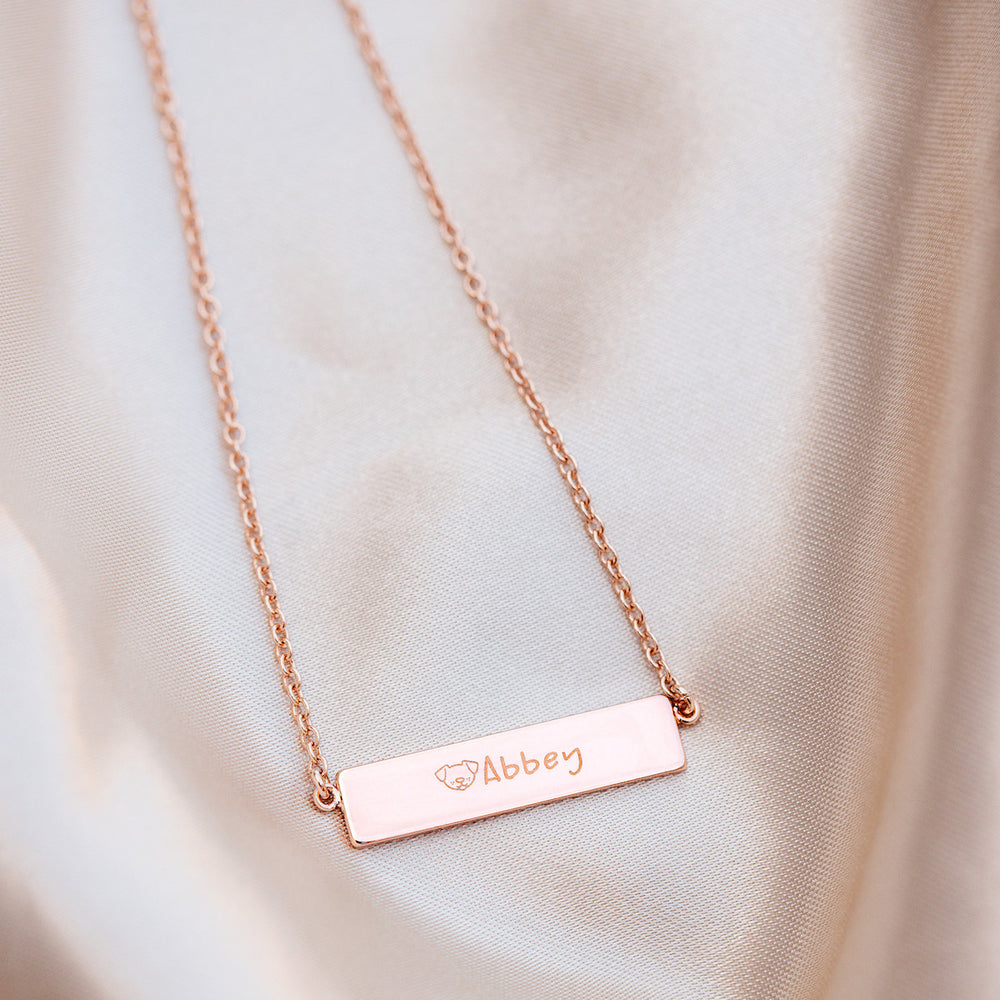 Engravable Bar Necklace 12