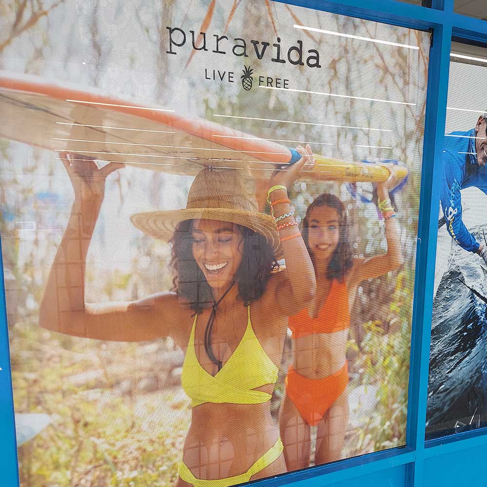 Pura Vida product on display in a retail store